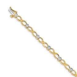 14k Yellow Gold Diamond 5 mm Bracelet - 7 in.