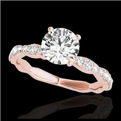 1.50 ctw SI Fancy Blue Diamond Bypass Ring 10K White & Rose Gold