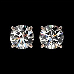18.99 ctw Sky Topaz & Diamond Halo Earrings 10K Rose Gold