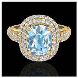 1.38 ctw VS Black Diamond Solitaire Halo Ring 10K Rose Gold