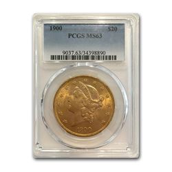 1900 $20 Liberty Gold Double Eagle MS-63 PCGS