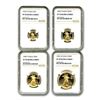 Image 1 : 1993 4-Coin Proof Gold American Eagle Set PF-70 NGC