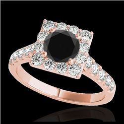 1.31 ctw SI Fancy Blue Diamond Bypass Ring 10K White Gold