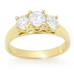 1.25 ctw VS/SI Diamond 2pc Wedding Set Halo 14K Yellow Gold