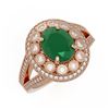 Image 1 : 1.55 ctw VS/SI Diamond Solitaire Art Deco Ring 18K Rose Gold
