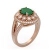 Image 2 : 1.55 ctw VS/SI Diamond Solitaire Art Deco Ring 18K Rose Gold