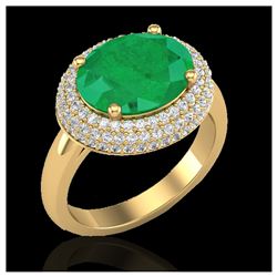 1.50 ctw SI/I Fancy Intense Yellow Diamond Ring 10K White Gold