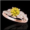 Image 1 : 2 ctw Intense Yellow Diamond Ring 10K White Gold