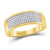 Image 1 : 10kt Yellow Gold Round Diamond Cluster Bridal Wedding Engagement Ring Band Set 1.00 Cttw