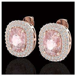 1.80 ctw SI Fancy Blue Diamond Solitaire Halo Ring 10K Rose Gold
