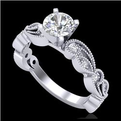 2.11 ctw VS Black Diamond Solitaire Halo Ring 10K White Gold
