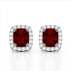 0.76 ctw VS/SI Diamond Halo Ring 14K White Gold