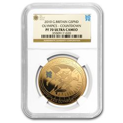 2010 Great Britain Gold £5 Sovereign London Olympics PF-70 NGC