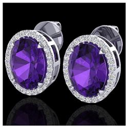 1.11 ctw H-SI/I Diamond Solitaire Halo Ring 10K White Gold