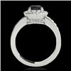 Image 2 : 1 ctw Fancy Black Diamond Art Deco Ring 18K White Gold