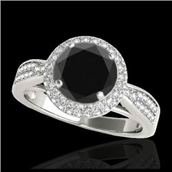 1.25 ctw VS Black Diamond Solitaire Ring 10K Rose Gold