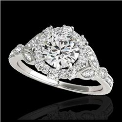 1.59 ctw Fancy Black Diamond Solitaire Necklace 10K Rose Gold