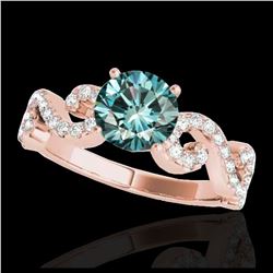 1.50 ctw VS Black Diamond Solitaire Halo Ring 10K White Gold