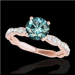 1.50 ctw SI Fancy Blue Diamond Bypass Ring 10K White Gold
