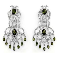 4.44 ctw Ruby & Diamond Earrings 14K Yellow Gold