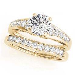1.83 ctw VS/SI Diamond 2pc Wedding Set Halo 14K Rose Gold