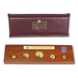 1998 Australia 5-Coin Gold Nugget Proof Set (no COA)