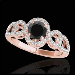 1 ctw Intense Blue Diamond Ring 10K White Gold