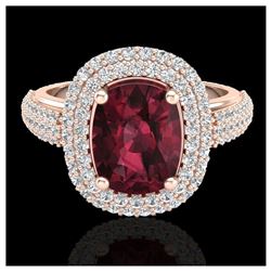 1.40 ctw VS Black Diamond Solitaire Halo Ring 10K Rose Gold