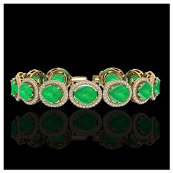 5.12 ctw Emerald & Diamond Ring 14K Yellow Gold