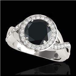 1.20 ctw SI Fancy Blue Diamond Ring 10K Rose Gold