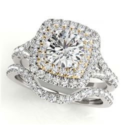 1.45 ctw VS/SI Diamond Solitaire Art Deco Ring 18K Rose Gold