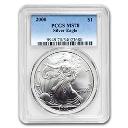 2000 Silver American Eagle MS-70 PCGS