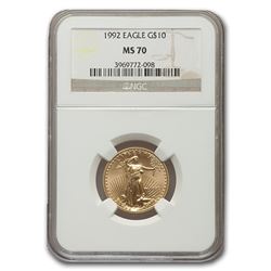 1992 1/4 oz Gold American Eagle MS-70 NGC
