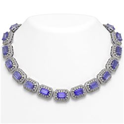 91.75 ctw Opal & Diamond Necklace 14K Rose Gold