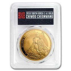 2016 South Korea 1 oz Gold 1 Clay Chiwoo Cheonwang PR-70 PCGS