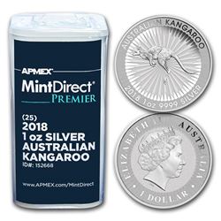 2018 Australia 1 oz Silver Kangaroo (MintDirect® Premier Tube)