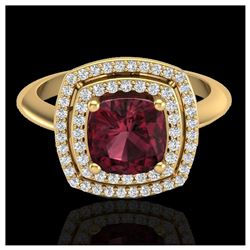 1.13 ctw Intense Fancy Yellow Diamond Art Deco Necklace 18K Rose Gold