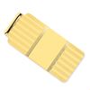 Image 1 : 14k Solid Gold Money Clip (Striped pattern)