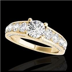 2.22 ctw VS Black Diamond Solitaire Halo Ring 10K White Gold