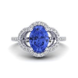 5.50 ctw Garnet & VS/SI Diamond 14K Rose Gold