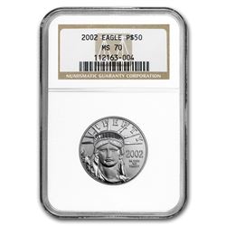 2002 1/2 oz Platinum American Eagle MS-70 NGC