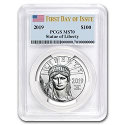 2019 1 oz Platinum American Eagle MS-70 PCGS (First Day of Issue)