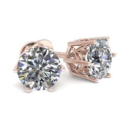2.50 ctw Sky Blue Topaz With VS/SI Diamond Ring Halo 14K Rose Gold