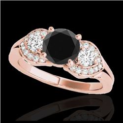 1 ctw Intense Blue Diamond Solitaire Necklace 10K White Gold