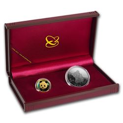 2017 China 5 g Gold 35th Anniv of the Issuance of Gold Panda Set
