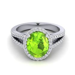 6 ctw Sky Blue Topaz & VS/SI Diamond Ring 18K Yellow Gold
