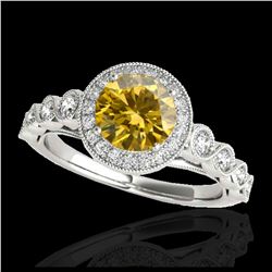 2.01 ctw VS/SI Diamond Art Deco Stud Earrings 18K Yellow Gold