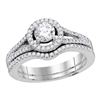 Image 1 : 14kt Yellow Gold Round Diamond Crossover Stackable Band Ring 1/6 Cttw