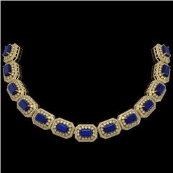 9.20 ctw Sapphire & VS/SI Diamond Earrings 18K Yellow Gold