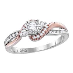10kt Yellow Gold Round Diamond Solitaire Stud Earrings 1/10 Cttw